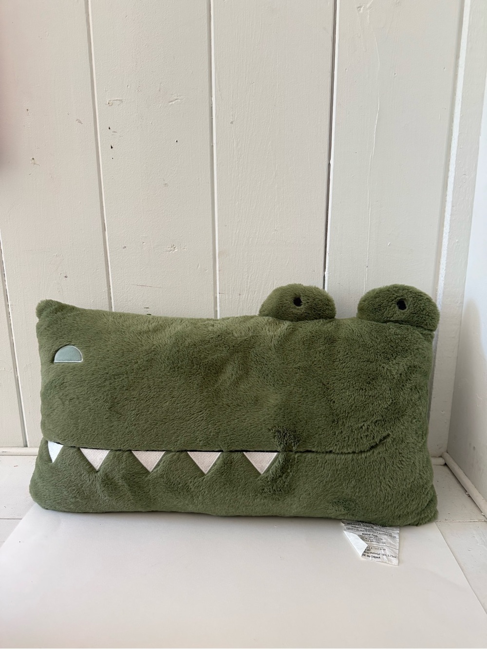 Pillowfort Plush Green Crocodile Kids Body Pillow